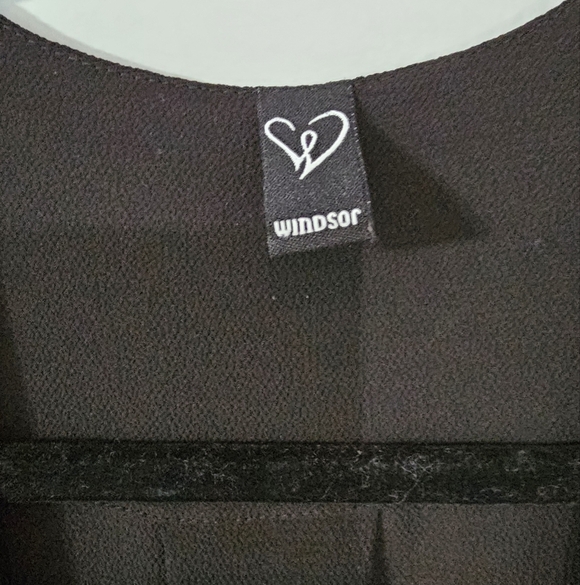 Windsor Black Long Sleeve Wrap Blouse - Picture 3 of 6